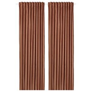 IKEA Eldtorn Brown Velvet Curtain Panels (pair) excellent condition